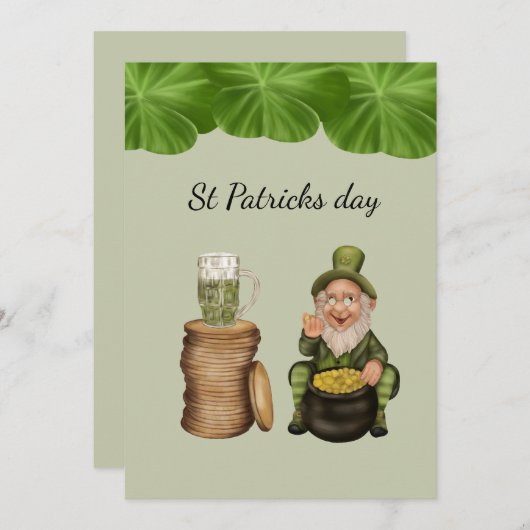 St Patrick's Day Leprechaun card covid 2021 Feestdagenkaart (Voorkant / Achterkant)