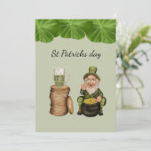 St Patrick's Day Leprechaun card covid 2021 Feestdagenkaart (Staand voorkant)