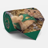 St Patrick's Day Leprechaun Cat  Stropdas (Opgerold)