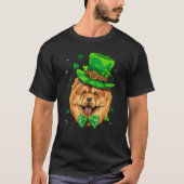 St Patrick's Day Leprechaun Chow Chow Pet Dog Sham T-shirt (Voorkant)