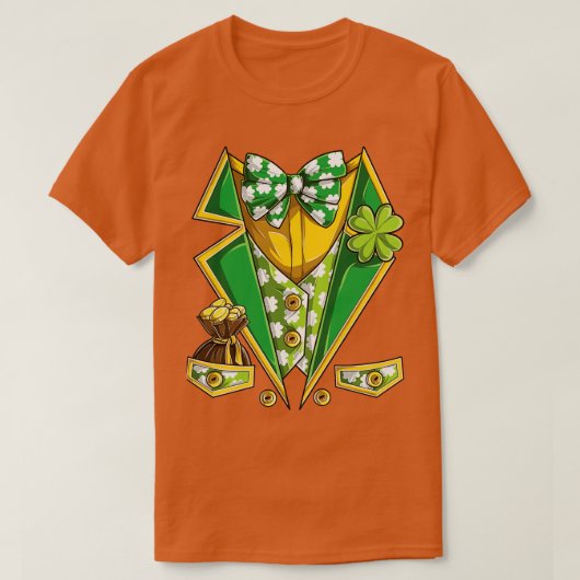 St Patricks Day Leprechaun Costume Funny Novelty T-shirt (Design voorkant)