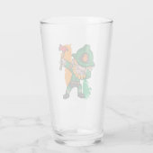 St Patricks Day Leprechaun Dabbing Fireman Dab Glas (Achterkant)