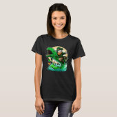 St Patricks Day Leprechaun Dolphin Shamrock T-shirt (Voorkant volledig)