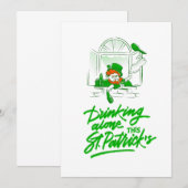 st patricks day leprechaun drink alleen kaart (Voorkant / Achterkant)