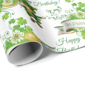 St. Patrick's Day Leprechaun elk sms bericht Cadeaupapier (Rol Hoek)