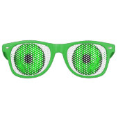 St Patricks Day Leprechaun Eyes Green Saint Paddy Retro Zonnebril (Voorkant)