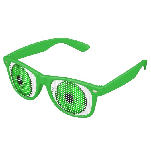 St Patricks Day Leprechaun Eyes Green Saint Paddy Retro Zonnebril (Gekanteld)