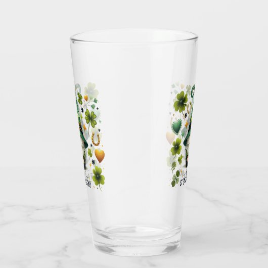 St Patricks Day Leprechaun Gnome Glas (Rechts)