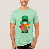 St. Patrick's Day Leprechaun Gnome Pot of Gold Tri-Blend Shirt (Voorkant)