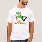 St Patrick's Day Leprechaun Gold T-shirt (Voorkant)