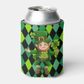 St. Patrick's Day Leprechaun Green Clover Blikjeskoeler (Blikje Voorkant)