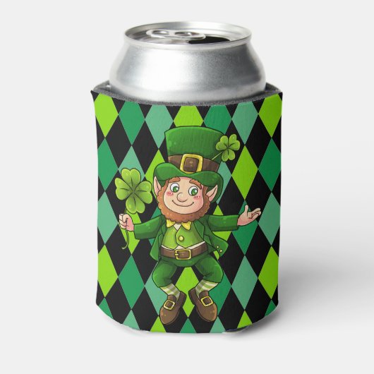 St. Patrick's Day Leprechaun Green Clover Blikjeskoeler (Blikje Achterkant)