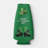 St. Patrick's Day Leprechaun Groen Flesjeskoeler (Voorkant)