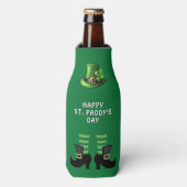 St. Patrick's Day Leprechaun Groen Flesjeskoeler (Fles Voorkant)