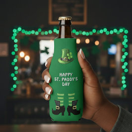 St. Patrick's Day Leprechaun Groen Flesjeskoeler