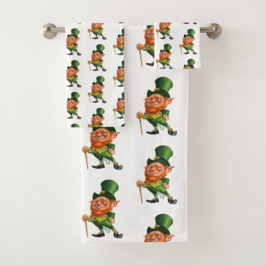 ST. PATRICK'S DAY LEPRECHAUN handdoekset Bad Handdoek (Insitu)