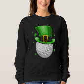 St Patricks Day Leprechaun Hat Shamrock Irish Golf Trui (Voorkant)