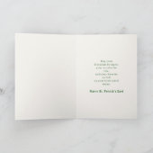 St. Patrick's Day Leprechaun Hoed & Mok Grappige K Kaart (Binnen)