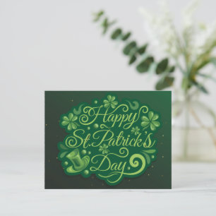 St. Patrick's Day Leprechaun Hoed Shamrocks Iers  Feestdagenkaart
