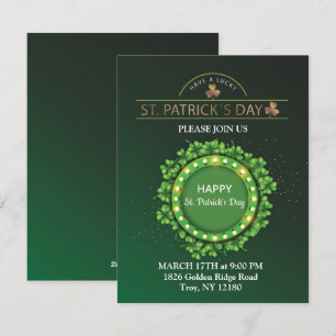 St. Patrick's Day Leprechaun Hoed Shamrocks Iers Feestdagenkaart
