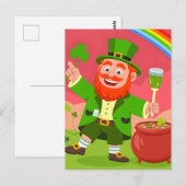St. Patrick's Day Leprechaun Illustratie  Briefkaart (Voorkant / Achterkant)