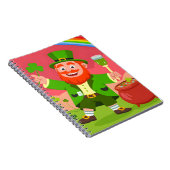 St. Patrick's Day Leprechaun Illustratie Notitieboek (Rechterzijde)