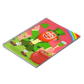 St. Patrick's Day Leprechaun Illustratie Notitieboek (Linkerzijde)