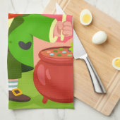 St. Patrick's Day Leprechaun Illustratie Theedoek (Quarter Fold)