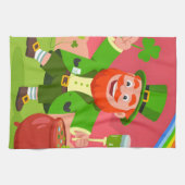 St. Patrick's Day Leprechaun Illustratie Theedoek (Horizontaal)