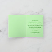 St.Patrick's Day Leprechaun & Irish Blessing Kaart (Binnen)