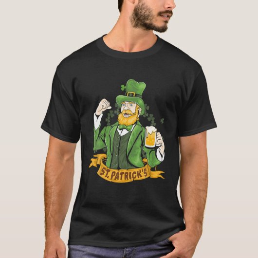 St Patricks Day Leprechaun Irish Boys Girls Funny T-shirt (Voorkant)