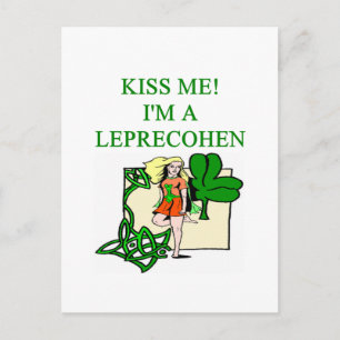 St Patrick's Day Leprechaun Joods Iers grapje Briefkaart