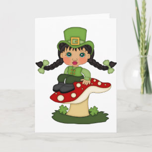 St Patrick's Day Leprechaun Kaart leeg van binnen