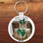 St. Patrick's Day Leprechaun Kat Sleutelhanger (Achterkant)