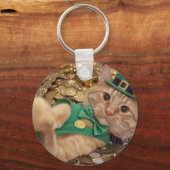 St. Patrick's Day Leprechaun Kat Sleutelhanger (Voorkant)