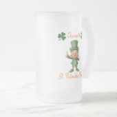 St Patrick's Day-Leprechaun- Matglas Bierpul (Voorkant rechts)