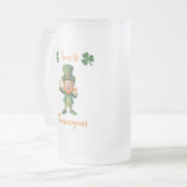 St Patrick's Day-Leprechaun- Matglas Bierpul (Voorkant links)