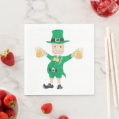 St Patrick's Day Leprechaun met bier Mokken Servet (Insitu)
