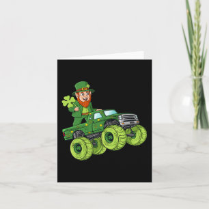St Patricks Day Leprechaun Monster Truck Lucky Boy Kaart