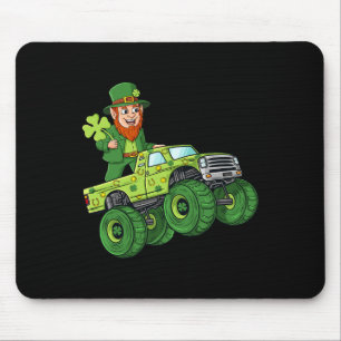 St Patricks Day Leprechaun Monster Truck Lucky Boy Muismat