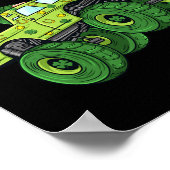 St Patricks Day Leprechaun Monster Truck Lucky Boy Poster (Hoek)
