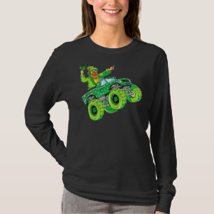 St Patricks Day Leprechaun Monster Truck Lucky Sha T-shirt