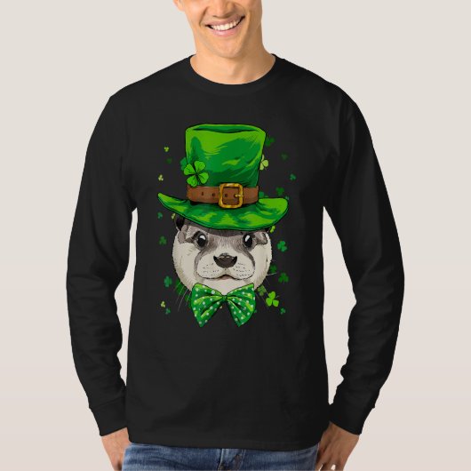 St Patrick's Day Leprechaun Otter Shamrock Otter I T-shirt (Voorkant)