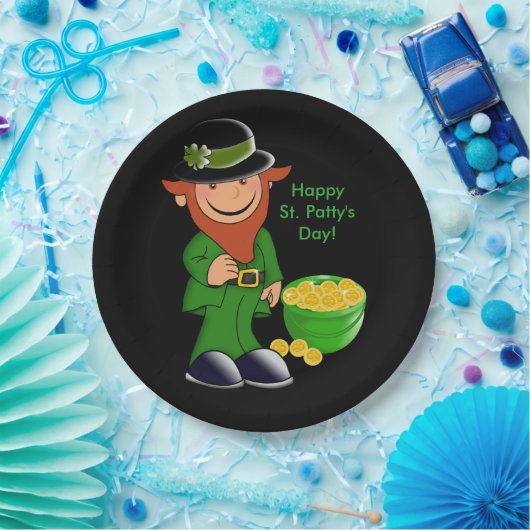 St. Patrick's Day, Leprechaun Paper Borden 9" Papieren Bordje (Feest)