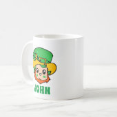 St. Patrick's Day Leprechaun Persoonlijke naam Koffiemok (Voorkant links)