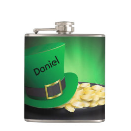 St. Patrick's Day Leprechaun-Pet en goudpot Heupfles