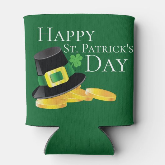 St. Patrick's Day Leprechaun Pet & Gold Coins Blikjeskoeler (Achterkant)