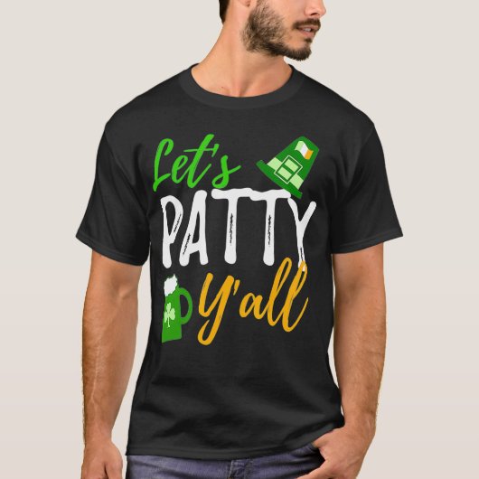 St Patricks Day Leprechaun Pet Green Beer Lets T-shirt (Voorkant)