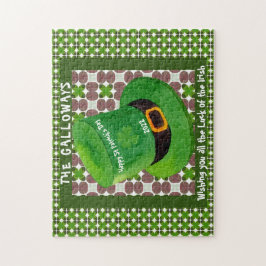 St Patricks Day Leprechaun Pet Monogram Irish Luck Legpuzzel