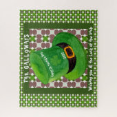 St Patricks Day Leprechaun Pet Monogram Irish Luck Legpuzzel (Verticaal)